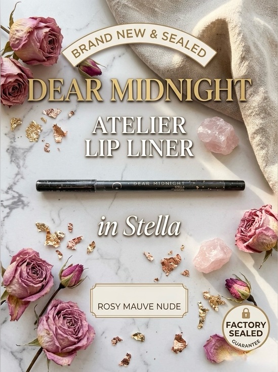 Dear Midnight Atelier Other - Dear Midnight Atelier Lip Liner Pencil Stella Rosy Mauve Pink Nude New Sealed